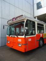(138'201) - TPG Genve - Nr. 666 - Saurer/Hess Gelenktrolleybus am 9. Mrz 2012 in Genve, Palexpo (Teilaufnahme)
