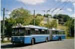 (067'927) - VBL Luzern - Nr. 165 - Volvo/Hess Gelenktrolleybus am 23. Mai 2004 in Luzern, Depot