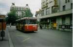 (020'213) - VB Biel - Nr. 8 - FBW/R&J Trolleybus am 9. Oktober 1997 in Biel, Zentralplatz