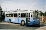 (059'605) - ACT Lugano (TVS) - Nr. 101 - FBW/R&J Trolleybus (ex Nr. 1) am 30. Mrz 2003 in Mittelhusern, Schwarzwasserbrcke