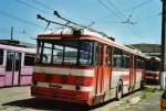 (116'827) - Tursib, Sibiu - Nr. 222 - FBW/R&J Trolleybus (ex Nr. 686; ex VB Biel Nr. 5) am 27. Mai 2009 in Sibiu, Depot