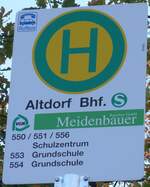 altdorf-bei-nuernberg-7/748647/198300---vgnmeidenbauer-haltestellenschild---altdorf-bhf (198'300) - VGN/Meidenbauer-Haltestellenschild - Altdorf, Bhf. - am 15. Oktober 2018