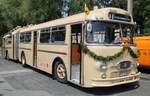 solingen/780277/swt-trier---nr-28tr-s-28h SWT Trier - Nr. 28/TR-S 28H - Henschel Gelenktrolleybus (1969: Umbau zum Dieselbus) am 19. Juni 2022 in Solingen (Aufnahme: Martin Beyer)