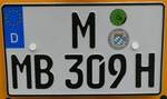 (251'058) - Nummernschild - M-MB 309H - am 4. Juni 2023 in Pilsting, Marktplatz