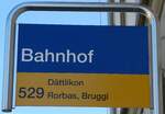 postauto/822748/253631---zvvpostauto-haltestellenschild---pfungen-bahnhof (253'631) - ZVV/PostAuto-Haltestellenschild - Pfungen, Bahnhof - am 11. August 2023