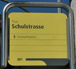 Thun/782687/238295---sti-haltestellenschild---thun-schulstrasse (238'295) - STI-Haltestellenschild - Thun, Schulstrasse - am 18. Juli 2022