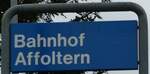 (256'333) - ZVV-Haltestellenschild - Zrich, Bahnhof Affoltern - am 21. Oktober 2023