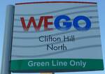 (152'849) - WEGO-Haltestellenschild - Clifton Hill, North - am 15. Juli 2014