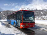 (201'417) - Chrisma, St. Moritz - GR 154'398 - Mercedes am 2. Februar 2019 in Silvaplana, Kreisel Mitte