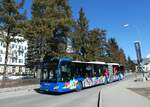 SBC Chur/771172/233654---engadin-bus-st-moritz (233'654) - Engadin Bus, St. Moritz - Nr. 92/GR 156'992 - Mercedes (ex VZO Grningen Nr. 151; ex Vorfhrfahrzeug) am 10. Mrz 2022 in Celerina, Cresta Palace