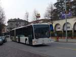 (168'608) - FART Locarno - Nr. 33/TI 128'733 - Mercedes (ex SBC Chur Nr. 92; ex ARL Viganello Nr. 23; ex TPL Lugano Nr. 29) am 6. Februar 2016 beim Bahnhof Locarno