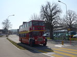 (169'325) - Londag, Bassersdorf - ZH 254'044 - Lodekka (ex Londonbus Nr. 503) am 19. Mrz 2016 in Stadel, Musterplatz