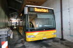 Gstaad/911141/285169---postauto-bern---be (285'169) - PostAuto Bern - BE 401'263/PID 5417 - Mercedes (ex BE 610'544; ex BE 538'988; ex BE 637'781) - Mercedes am 1. M�rz 2026 in Gstaad, Garage