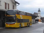 (214'068) - PostAuto Ostschweiz - SG 445'309 - Alexander Dennis am 1. Februar 2020 beim Bahnhof Nesslau-Neu St. Johann
