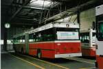 (048'536) - WV Winterthur - Nr. 130 - Saurer/FHS Gelenktrolleybus am 18. Juli 2001 in Winterthur, Depot Grzefeld 