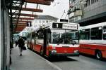 (050'730) - WV Winterthur - Nr. 158 - Mercedes Gelenktrolleybus am 19. November 2001 beim Hauptbahnhof Winterthur