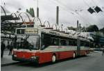 (070'011) - SW Winterthur - Nr. 148 - Mercedes Gelenktrolleybus am 21. August 2004 beim Hauptbahnhof Winterthur