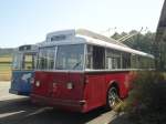 (141'327) - VW Winterthur (TVS) - Nr. 25 - Saurer/Saurer Trolleybus am 19. August 2012 in Yvonand, Halle TVS