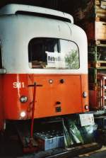(116'126) - TL Lausanne (Rtrobus) - Nr. 911 - Moser/R&J Personenanhnger (ex Nr. 101) am 25. April 2009 in Bressonnaz, Rtrobus (Teilaufnahme)