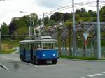 (144'620) - TL Lausanne (Rtrobus) - Nr. 2 - FBW/Eggli Trolleybus (ex Nr. 3) am 26. Mai 2013 in Le Mont, Grand-Mont