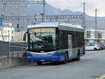 (242'955) - TPL Lugano - Nr. 201/TI 227'593 - Scania/Hess am 17. November 2022 beim Bahnhof Lugano