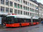 (158'955) - VB Biel - Nr. 55 - Hess/Hess Gelenktrolleybus am 2. Mrz 2015 in Biel, Guisanplatz