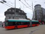 (166'336) - VB Biel - Nr. 54 - Hess/Hess Gelenktrolleybus am 24. Oktober 2015 in Biel, Zentralplatz