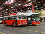 (240'761) - VB Biel - Nr. 21 - Berna/Hess Trolleybus am 9. Oktober 2022 in Biel, Depot