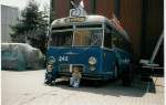 (016'829) - VBL Luzern - Nr. 242 - FBW/Schindler Trolleybus am 19. April 1997 in Luzern, Verkehrshaus