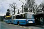 (058'112) - VBL Luzern - Nr. 188 - NAW/Hess Gelenktrolleybus am 30. Dezember 2002 in Luzern, Verkehrshaus