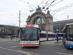 VBL Luzern/605793/189405---vbl-luzern---nr (189'405) - VBL Luzern - Nr. 409 - Hess/Hess Doppelgelenktrolleybus am 17. Mrz 2018 beim Bahnhof Luzern