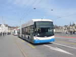 VBL Luzern/729192/223806---vbl-luzern---nr (223'806) - VBL Luzern - Nr. 216 - Hess/Hess Gelenktrolleybus am 26. Februar 2021 in Luzern, Bahnhofbrcke