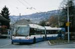 (064'711) - VMCV Clarens - Nr. 12 - Van Hool Gelenktrolleybus am 29. November 2003 in Vevey, Funi