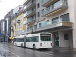 (170'174) - VMCV Clarens - Nr. 10 - Van Hool Gelenktrolleybus am 18. April 2016 in Montreux, Escaliers de la Gare