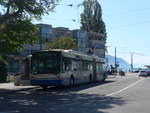 (208'478) - VMCV Clarens - Nr. 8 - Van Hool Gelenktrolleybus am 4. August 2019 beim Bahnhof Villeneuve