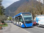 (225'159) - VMCV Clarens - Nr. 815 - Van Hool Gelenktrolleybus am 19. April 2021 beim Bahnhof Villeneuve