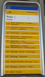 (169'899) - PostAuto-Haltestellenschild - Heiden, Post - am 12.