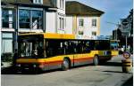 (045'513) - AAGL Liestal - Nr. 55/BL 7007 - MAN/Lauber am 31. Mrz 2001 beim Bahnhof Liestal