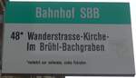 (159'722) - BVB-Haltestellenschild - Basel, Bahnhof SBB - am 11. April 2015