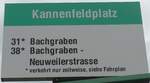 Basel/744173/159824---bvb-haltestellenschild---basel-kannenfeldplatz (159'824) - BVB-Haltestellenschild - Basel, Kannenfeldplatz - am 11. April 2015