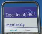 (255'777) - Engstlenalp-Bus-Haltestellenschild - Engstlenalp, Engstlenalp - am 1.