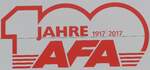 Frutigen/750555/216134---logo-100-jahre-1917 (216'134) - Logo 100 Jahre 1917 2017 AFA am 16. April 2020 beim Bahnhof Frutigen
