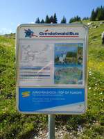 Grindelwald/740394/134782---grindelwaldbus-haltestelle-am-3-juli (134'782) - Grindelwaldbus-Haltestelle am 3. Juli 2011 in Grindelwald, Oberer Lauchbhl