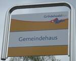 Grindelwald/749615/205330---grindelwaldbus-haltestellenschild---grindelwald-gemeindehaus (205'330) - GrindelwaldBus-Haltestellenschild - Grindelwald, Gemeindehaus - am 19. Mai 2019