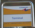 Grindelwald/768670/232865---grindelwaldbus-haltestellenschild---grindelwald-terminal (232'865) - GrindelwaldBus-Haltestellenschild - Grindelwald, Terminal - am 13. Februar 2022