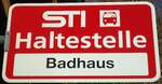 (136'781) - STI-Haltestellenschild - Heimenschwand, Badhaus - am 21.