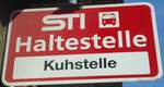 (139'975) - STI-Haltestellenschild - Heimenschwand, Kuhstelle - am 24. Juni 2012