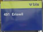 Huttwil/873763/271216---bls-haltestellenschild---huttwil-bahnhof (271'216) - bls-Haltestellenschild - Huttwil, Bahnhof - am 17. Januar 2025