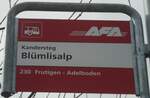 (138'473) - AFA-Haltestellenschild - Kandersteg, Blmlisalp - am 6.