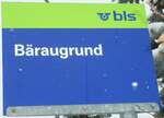 (131'739) - bls-Haltestellenschild - Langnau, Braugrund - am 28.